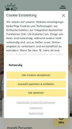 Vorschau der mobilen Webseite baltic-freizeit.de, Campingplatz baltic-Freizeit GmbH