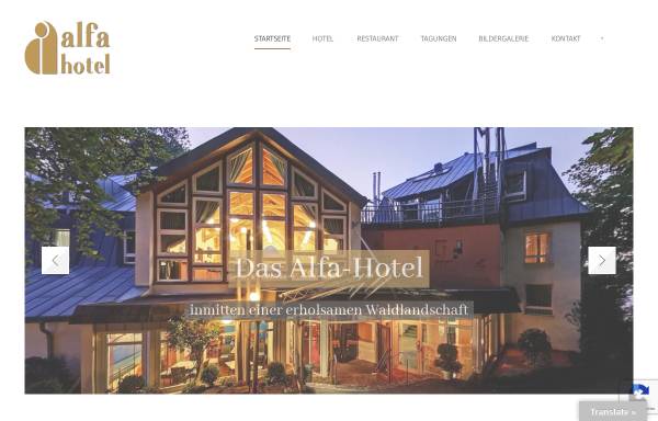 Vorschau von www.alfa-hotel.de, Alfa Hotel Sengscheid