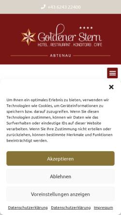 Vorschau der mobilen Webseite goldenerstern.at, Hotel Goldener Stern