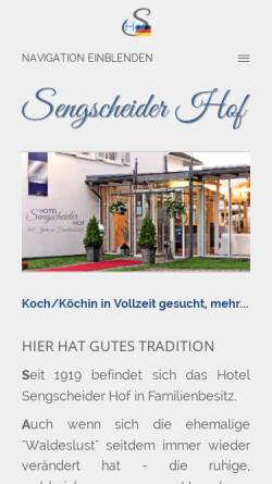 Vorschau der mobilen Webseite www.sengscheiderhof.de, Hotel Sengscheider Hof