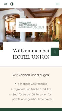 Vorschau der mobilen Webseite www.hotel-union-salzwedel.de, Hotel - Union - Salzwedel