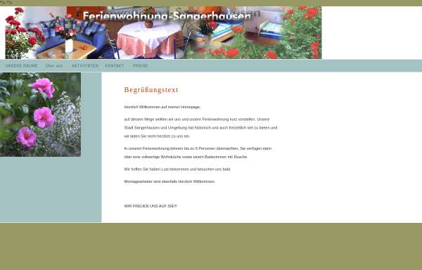 Vorschau von www.ferienwohnung-sangerhausen.de, Ferienwohnung Sangerhausen