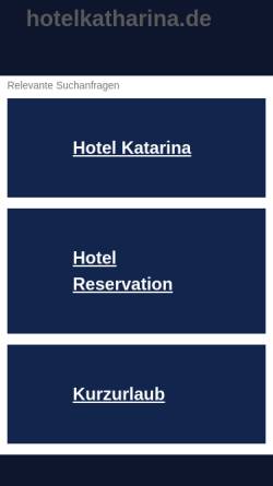 Vorschau der mobilen Webseite www.hotelkatharina.de, Hotel Katharina