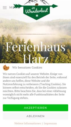 Vorschau der mobilen Webseite www.ferienhausharz.de, Ferienhaus Familie Fischer