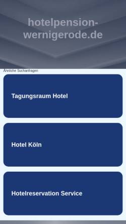 Vorschau der mobilen Webseite www.hotelpension-wernigerode.de, Hotelpension 
