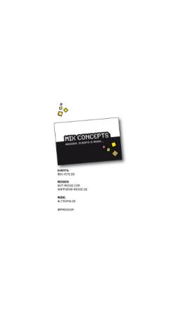 Vorschau der mobilen Webseite www.mix-concepts.de, Mix Concepts