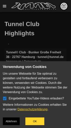 Vorschau der mobilen Webseite www.tunnel.de, Tunnel