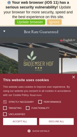 Vorschau der mobilen Webseite bad-emser-hof.de, Hotel Bad Emser Hof
