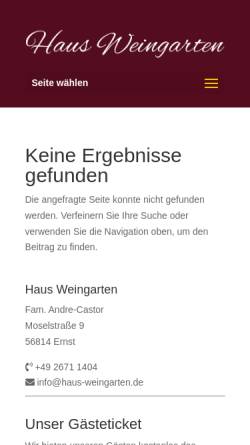 Vorschau der mobilen Webseite ernst-mosel.net, Haus Weingarten