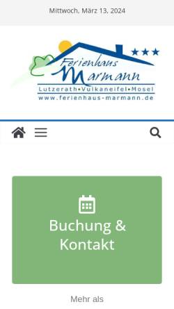 Vorschau der mobilen Webseite www.ferienhaus-marmann.de, Ferienhaus Marmann