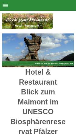 Vorschau der mobilen Webseite www.maimont.com, Hotel - Blick zum Maimont