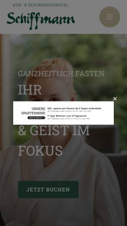 Vorschau der mobilen Webseite www.landhaus-schiffmann.de, Landhaus Schiffmann