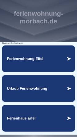 Vorschau der mobilen Webseite www.ferienwohnung-morbach.de, Ferienwohnung Familie Schulz