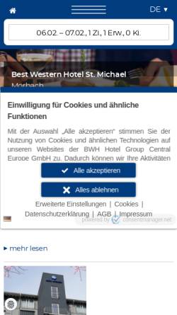 Vorschau der mobilen Webseite www.bestwestern.de, Hotel St. Michael