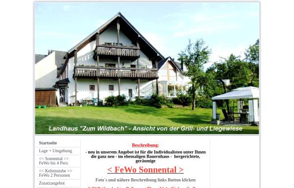 Vorschau von www.zum-wildbach.com, Landhaus Zum Wildbach