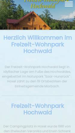 Vorschau der mobilen Webseite www.reisemobilhafen-morbach.de, Reisemobilhafen Morbach
