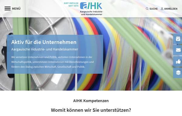 Vorschau von www.aihk.ch, Aargauische Industriekammer und Handelskammer