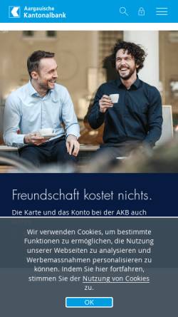 Vorschau der mobilen Webseite www.akb.ch, Aargauische Kantonalbank