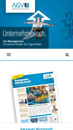 Vorschau der mobilen Webseite agv.ch, Aargauischer Gewerbeverband