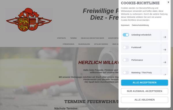 Vorschau von www.ff-diez-freiendiez.de, Freiwillige Feuerwehr Diez - Freiendiez