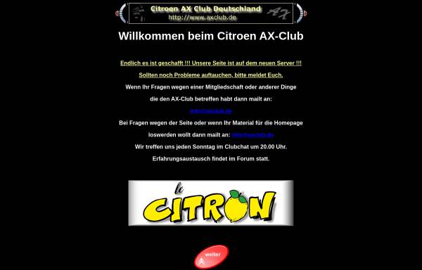 Vorschau von www.ax-club.de, Citroen AX-Club