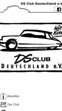 Vorschau der mobilen Webseite www.dsclub.de, DS Club Deutschland e.V.