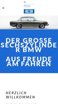 Vorschau der mobilen Webseite www.bmw-e3-club.de, BMW E3-Limousinen Club e.V.