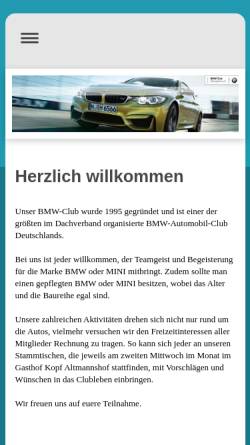 Vorschau der mobilen Webseite www.bmw-club-oberpfalz.de, BMW-Club Oberpfalz/Bayern