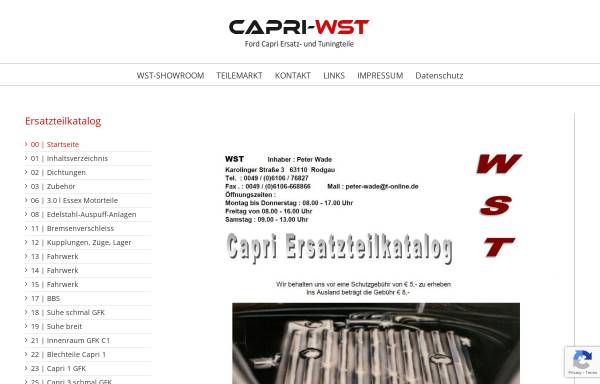 Vorschau von www.capri-wst.de, WST - Capri Ersatzteilkatalog