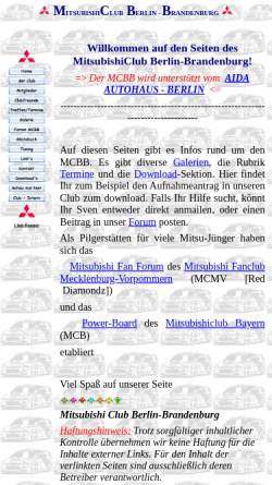 Vorschau der mobilen Webseite www.mitsubishiclubberlin.de, Mitsubishi Club Berlin-Brandenburg