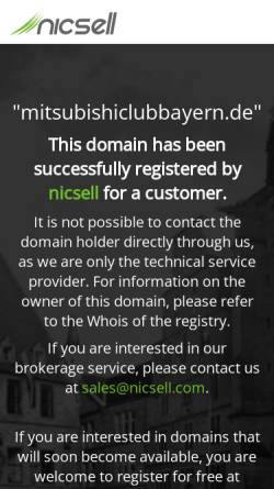 Vorschau der mobilen Webseite www.mitsubishiclubbayern.de, Mitsubishi-Club-Bayern