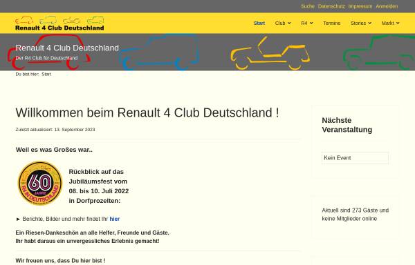 Vorschau von www.renault4.de, Renault 4 Club Viersen 1985 e.V.