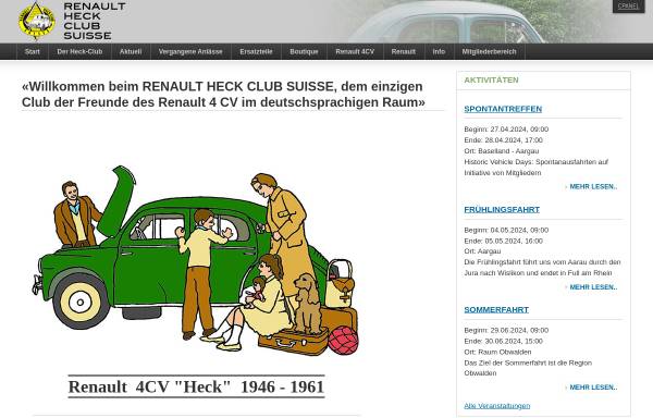 Vorschau von www.renaultheck.ch, Renault Heck Club Suisse