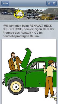 Vorschau der mobilen Webseite www.renaultheck.ch, Renault Heck Club Suisse