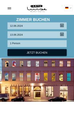 Vorschau der mobilen Webseite www.luise-berlin.com, Arte Luise Kunsthotel