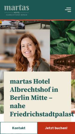 Vorschau der mobilen Webseite www.hotel-albrechtshof.de, Hotel Albrechtshof Berlin