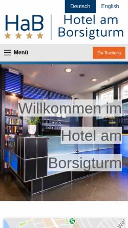 Vorschau der mobilen Webseite www.hotel-am-borsigturm.de, Hotel am Borsigturm