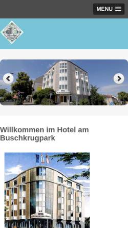 Vorschau der mobilen Webseite www.hotel-am-buschkrugpark.de, Hotel am Buschkrugpark