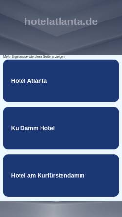 Vorschau der mobilen Webseite www.hotelatlanta.de, Hotel Atlanta