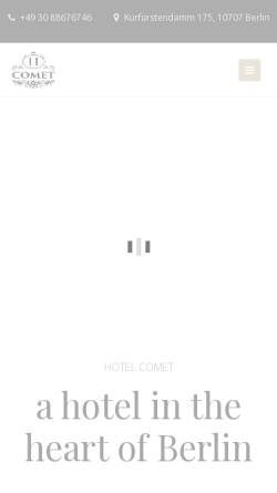 Vorschau der mobilen Webseite hotel-comet.com, Hotel Comet