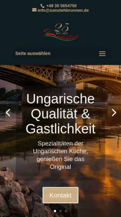 Vorschau der mobilen Webseite zumziehbrunnen.de, Hotel Gasthof Zum Ziehbrunnen