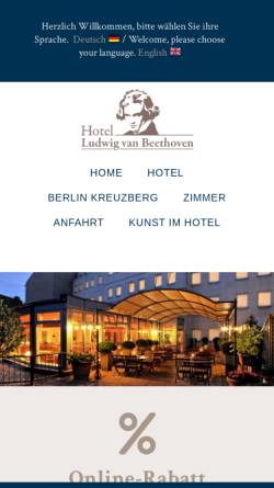 Vorschau der mobilen Webseite www.hotel-ludwig-van-beethoven.de, Hotel Ludwig van Beethoven