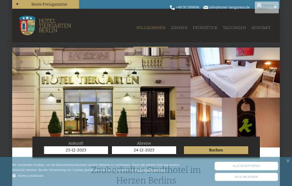 Vorschau von www.hotel-tiergarten.de, Hotel Tiergarten