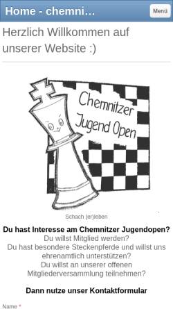 Vorschau der mobilen Webseite chemnitzer-jugend-open.jimdo.com, Chemnitzer Jugend-Open