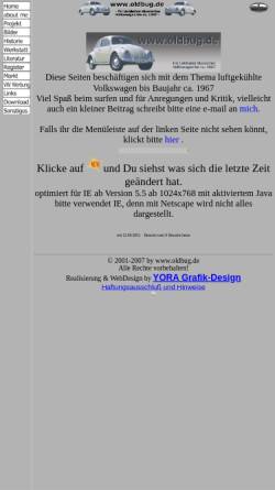Vorschau der mobilen Webseite www.oldbug.de, VW Käfer bis 1967 - oldbug.de