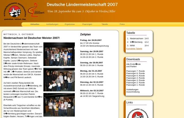 Vorschau von nsj-online.de, Deutsche Ländermeisterschaft 2007