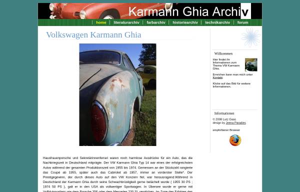 Vorschau von www.karmann-ghia-archiv.de, Karmann-Ghia-Archiv