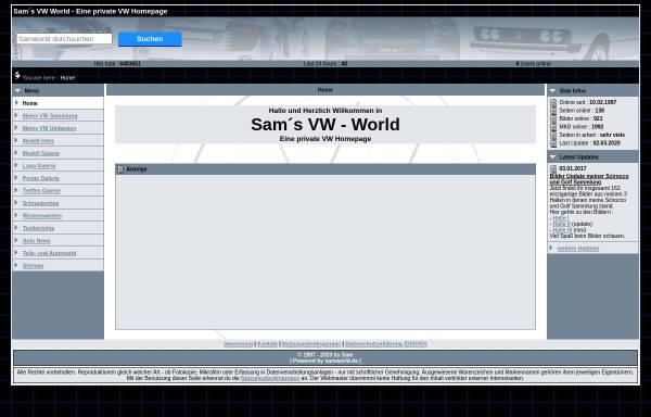 Vorschau von www.samworld.de, Sam´s VW World