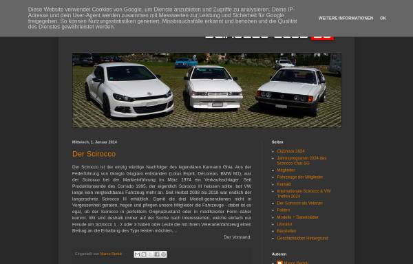 VW Scirocco Club SG, Schweiz
