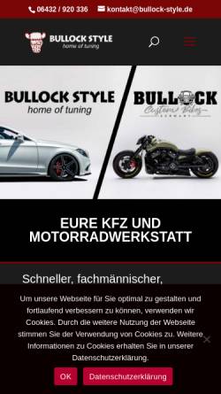 Vorschau der mobilen Webseite bullock-style.de, Bullock Style